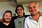 Richard Herring's Edinburgh Fringe Podcast 2013. Image shows from L to R: Richard Herring, Paul Provenza, Al Murray