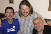 Richard Herring's Edinburgh Fringe Podcast. Image shows from L to R: Ben Moor, Richard Herring, Omid Djalili