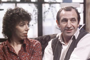 Rising Damp. Image shows from L to R: Ruth Jones (Frances de la Tour), Rupert Rigsby (Leonard Rossiter). Copyright: Yorkshire Television