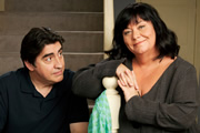 Roger & Val Have Just Got In. Image shows from L to R: Roger Stevenson (Alfred Molina), Val Stevenson (Dawn French). Copyright: BBC