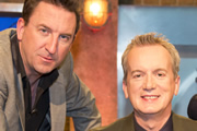 Room 101. Image shows from L to R: Lee Mack, Frank Skinner. Copyright: Hat Trick Productions