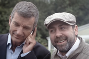 Round Ireland With A Fridge. Image shows from L to R: Tony (Tony Hawks), Brendan (Sean Hughes). Copyright: Fridge d'Or Films