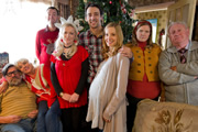 The Royle Family. Image shows from L to R: Jim Royle (Ricky Tomlinson), Barbara Royle (Sue Johnston), Dave Best (Craig Cash), Denise Royle / Best (Caroline Aherne), Antony Royle (Ralf Little), Saskia (Joanne Frogatt), Cheryl Carroll (Jessica Hynes), Joe Carroll (Peter Martin). Copyright: Granada Productions / Jellylegs