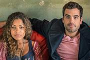 Lovesick. Image shows from L to R: Evie (Antonia Thomas), Luke (Daniel Ings). Copyright: Clerkenwell Films