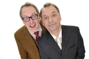 Shooting Stars. Image shows from L to R: Vic Reeves, Bob Mortimer. Copyright: Channel X / Pett Productions