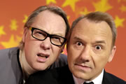 Shooting Stars. Image shows from L to R: Vic Reeves, Bob Mortimer. Copyright: Channel X / Pett Productions