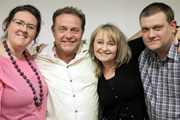 The Show What You Wrote. Image shows from L to R: Helen Moon, John Thomson, Fiona Clarke, Gavin Webster. Copyright: BBC