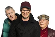 Only Fools And Horses - Sport Relief. Image shows from L to R: Rodney (Nicholas Lyndhurst), David Beckham, Del (David Jason). Copyright: BBC