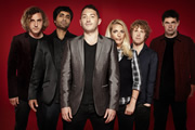 Stand Up For The Week. Image shows from L to R: Seann Walsh, Paul Chowdhry, Jon Richardson, Sara Pascoe, Josh Widdicombe, Rich Hall. Copyright: Open Mike Productions