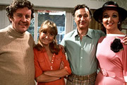 The Good Life. Image shows from L to R: Tom Good (Richard Briers), Barbara Good (Felicity Kendal), Jerry Leadbetter (Paul Eddington), Margo Leadbetter (Penelope Keith). Copyright: BBC