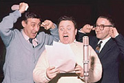 The Goon Show. Image shows from L to R: Count Jim Moriarty (Spike Milligan), Neddie Seagoon (Harry Secombe), Hercules Grytpype-Thynne (Peter Sellers). Copyright: BBC