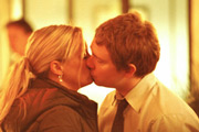 The Office. Image shows from L to R: Dawn Tinsley (Lucy Davis), Tim Canterbury (Martin Freeman). Copyright: BBC