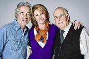 The Old Guys. Image shows from L to R: Tom (Roger Lloyd Pack), Sally (Jane Asher), Roy (Clive Swift). Copyright: BBC