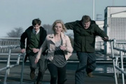 The Wrong Mans. Image shows from L to R: Sam (Mathew Baynton), Scarlett (Emilia Fox), Phil (James Corden). Copyright: BBC / Hulu