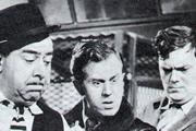 Three Live Wires. Image shows from L to R: George Smithers (George Roderick), Mike (Michael Medwin), Malcolm (Bernard Fox). Copyright: Associated-Rediffusion Television