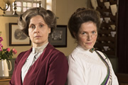 Up The Women. Image shows from L to R: Helen (Rebecca Front), Margaret (Jessica Hynes). Copyright: BBC / Baby Cow Productions