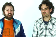 Image shows from L to R: Nick Helm, Paul F Taylor