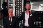 Image shows from L to R: Howie Mandel, Paul Zerdin