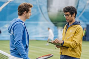 Image shows from L to R: Andy Murray, Richard Ayoade