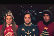 Christmas Carols. Image shows from L to R: Jessie Cave, David Elms, Rhys James