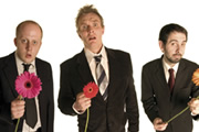 We Are Klang. Image shows from L to R: Marek Larwood, Greg Davies, Steve Hall. Copyright: BBC