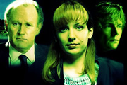 Welcome To Our Village, Please Invade Carefully. Image shows from L to R: Richard Lyons (Peter Davison), Katrina Lyons (Katherine Parkinson), Uljabaan (Julian Rhind-Tutt). Copyright: BBC