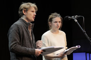 Welcome To Our Village, Please Invade Carefully. Image shows from L to R: Uljabaan (Julian Rhind-Tutt), Lucy Alexander (Hannah Murray). Copyright: BBC