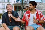 SunTrap. Image shows from L to R: Brutus (Bradley Walsh), Woody (Kayvan Novak). Copyright: Happy Tramp Productions