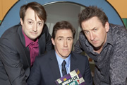 Would I Lie To You?. Image shows from L to R: David Mitchell, Rob Brydon, Lee Mack. Copyright: Zeppotron