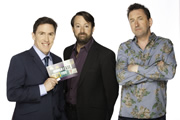 Would I Lie To You?. Image shows from L to R: Rob Brydon, David Mitchell, Lee Mack. Copyright: Zeppotron