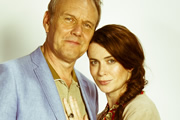 You, Me & Them. Image shows from L to R: Ed Walker (Anthony Head), Lauren Grey (Eve Myles). Copyright: Hat Trick Productions