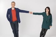 You, Me & Them. Image shows from L to R: Ed Walker (Anthony Head), Lauren Grey (Eve Myles). Copyright: Hat Trick Productions