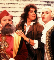 A Word In Your Era. Image shows from L to R: Nostradamus (Steve Steen), Mary Read (Helen Atkinson-Wood), Casanova (Steve Coogan). Copyright: Channel X