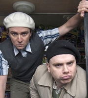 Burnistoun. Image shows from L to R: Iain Connell, Robert Florence. Copyright: The Comedy Unit