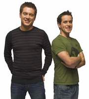 Dick And Dom's Funny Business. Image shows from L to R: Richard McCourt, Dominic Wood. Copyright: BBC