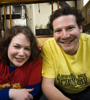 Web 2010 With Helen And Olly. Image shows from L to R: Helen Zaltzman, Olly Mann. Copyright: Somethin' Else