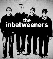 The Inbetweeners. Image shows from L to R: Simon Cooper (Joe Thomas), Neil Sutherland (Blake Harrison), Jay Cartwright (James Buckley), Will Mackenzie (Simon Bird). Copyright: Bwark Productions