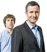 The Last Leg. Image shows from L to R: Josh Widdicombe, Adam Hills. Copyright: Open Mike Productions