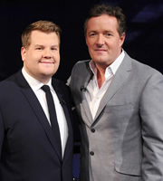 Piers Morgan's Life Stories. Image shows from L to R: James Corden, Piers Morgan