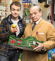 Still Open All Hours. Image shows from L to R: Leroy (James Baxter), Granville (David Jason). Copyright: BBC