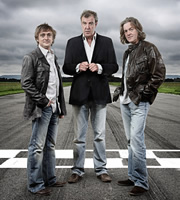 Top Gear. Image shows from L to R: Richard Hammond, Jeremy Clarkson, James May. Copyright: BBC