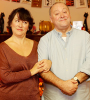 Two Doors Down. Image shows from L to R: Beth (Arabella Weir), Eric (Alex Norton). Copyright: BBC