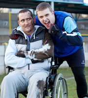 Two Pints Of Lager And A Packet Of Crisps. Image shows from L to R: Gary 'Gaz' Wilkinson (Will Mellor), Billy (Freddie Hogan). Copyright: BBC