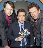 Would I Lie To You?. Image shows from L to R: David Mitchell, Rob Brydon, Lee Mack. Copyright: Zeppotron