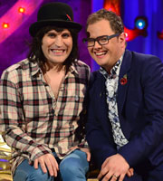 Alan Carr: Chatty Man. Image shows from L to R: Noel Fielding, Alan Carr. Copyright: Open Mike Productions