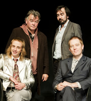 The Alternative Comedy Experience. Image shows from L to R: Paul Foot, Stewart Lee, Stephen Carlin, Alun Cochrane. Copyright: Comedy Central