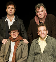 The Alternative Comedy Experience. Image shows from L to R: Phil Nichol, Simon Munnery, Stewart Lee, Henning Wehn. Copyright: Comedy Central