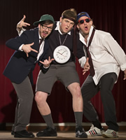 Badults. Image shows from L to R: Matthew (Matthew Crosby), Tom (Tom Parry), Ben (Ben Clark). Copyright: The Comedy Unit