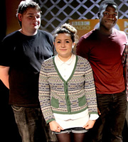 BBC New Comedy Award. Image shows from L to R: Matt Rees, Harriet Kemsley, Kwame Asante. Copyright: BBC