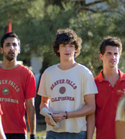 Beaver Falls. Image shows from L to R: A-Rab (Arsher Ali), Barry (John Dagleish), Flynn (Samuel Robertson). Copyright: Company Pictures